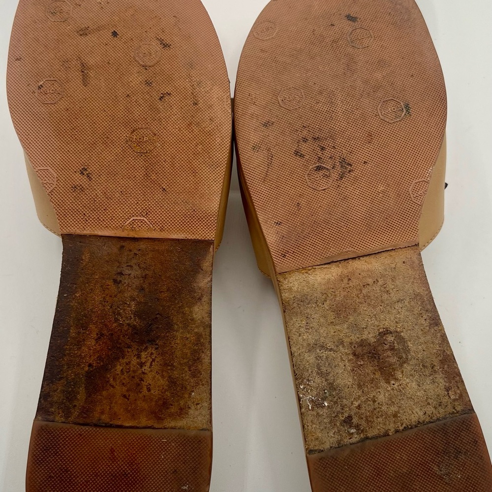 Sold! CHANEL Beige and Black Women's Sandals - Picture 7 of 8